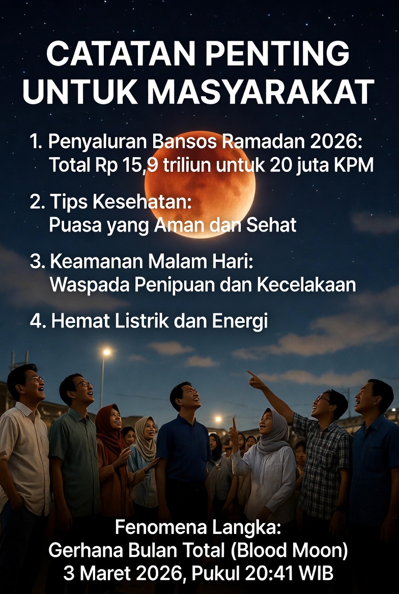 Catatan Penting untuk Masyarakat Indonesia di Bulan Ramadan 1447 H / Maret 2026