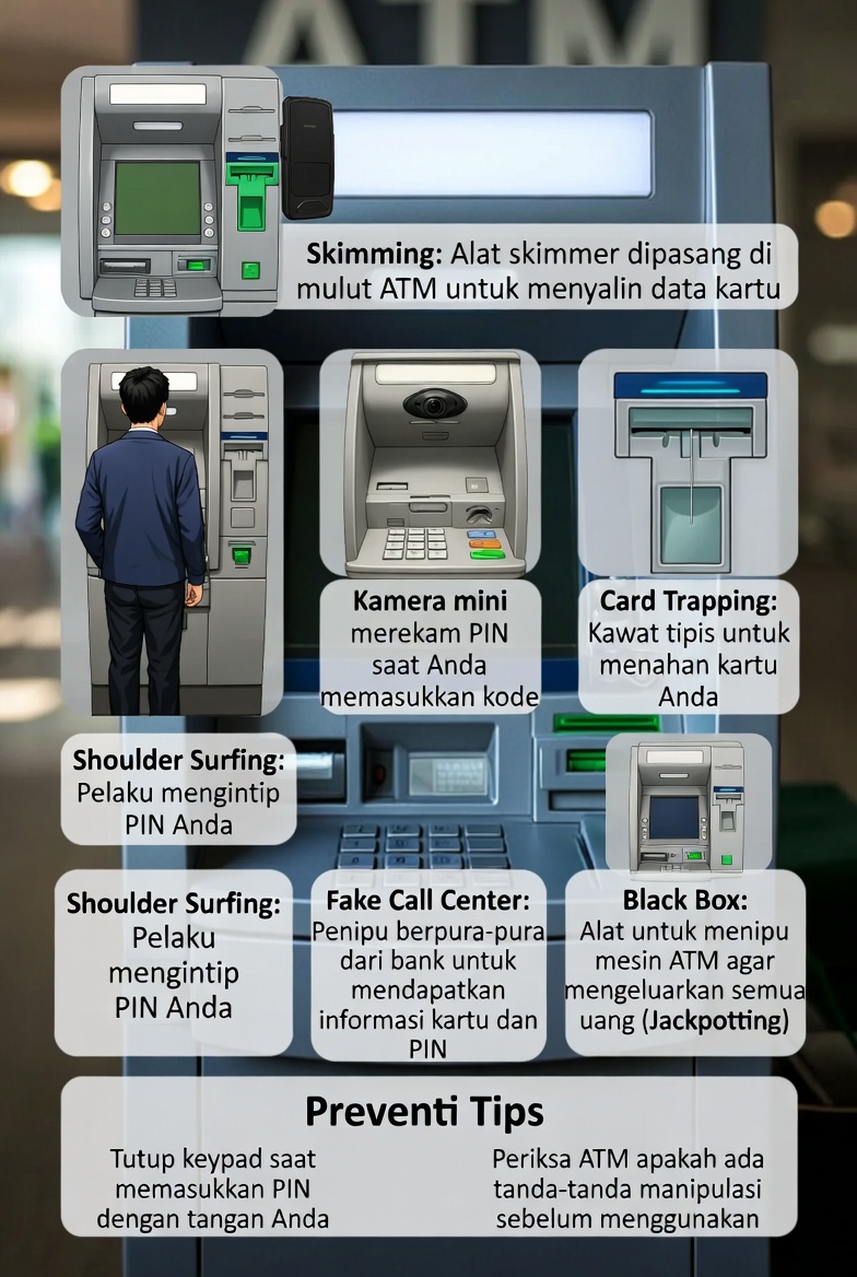 Cara Pelaku Mengakses dan Mencuri Dana dari ATM: Modus Terkini yang Harus Diwaspadai (2026)